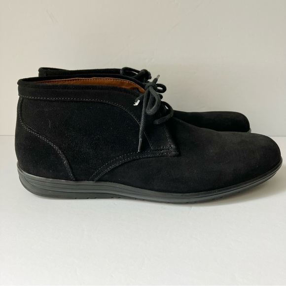 Aquatalia Mens Black Suede Leather Chukka Boots - Picture 1 of 9